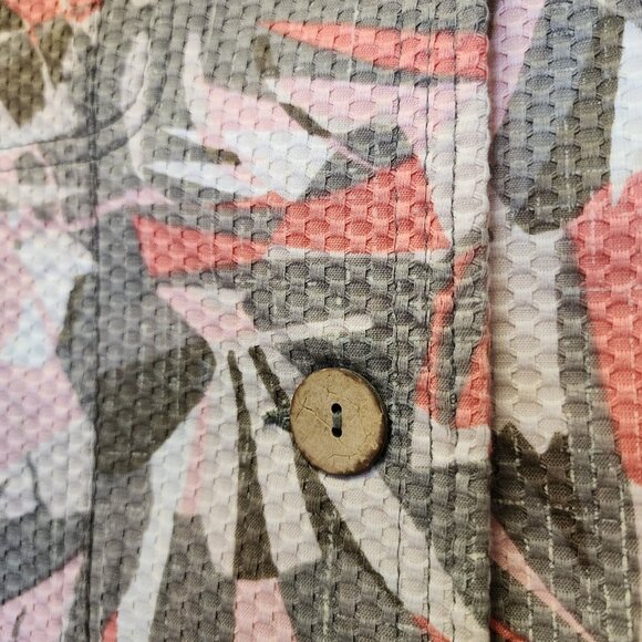 Ruby Rd Jacket Blazer S Textured Cotton Stretch Abstract Coastal Button Office - Picture 4 of 10